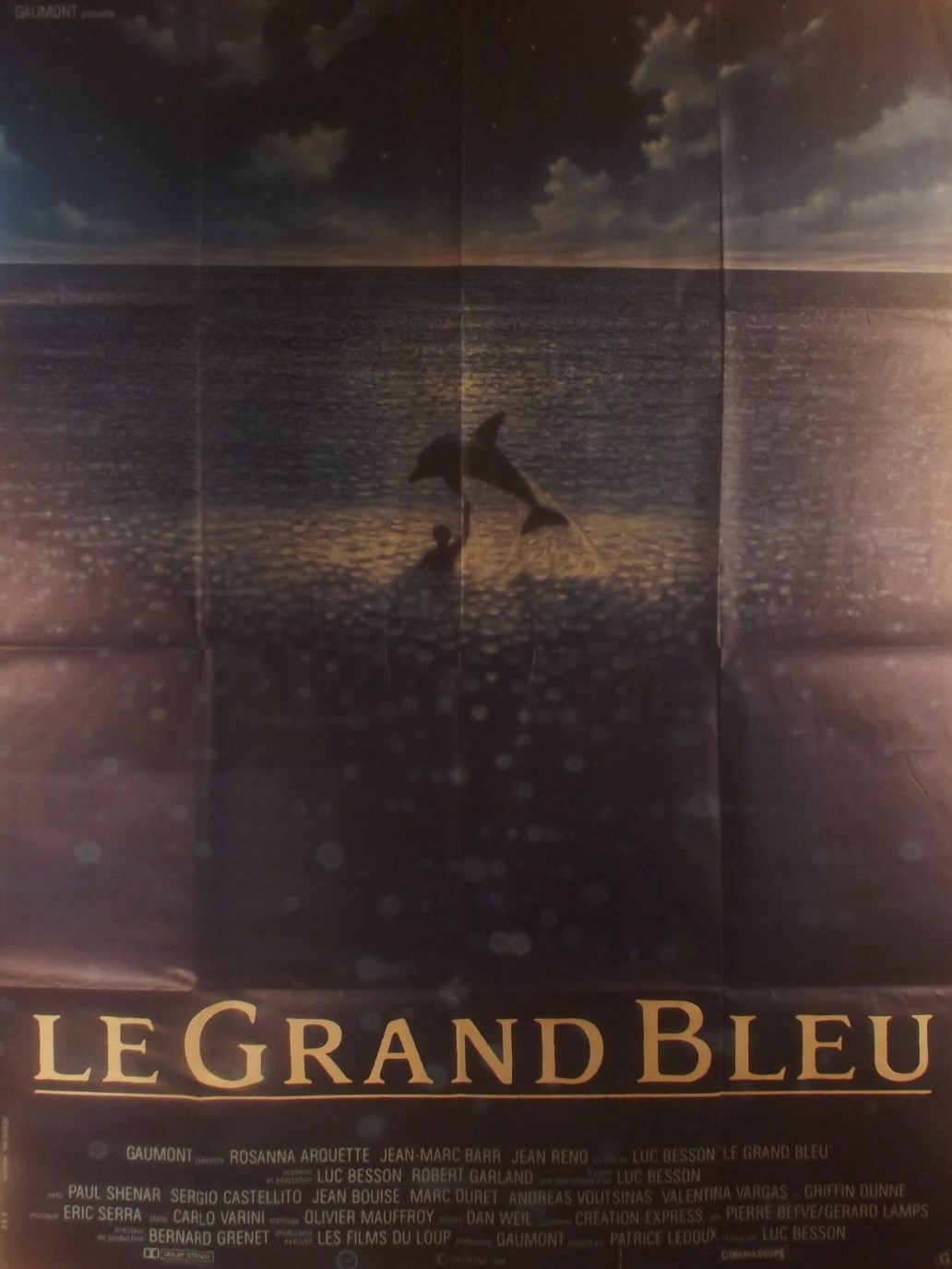 LE GRAND BLEU – Affiche de cinéma originale – Approximativement