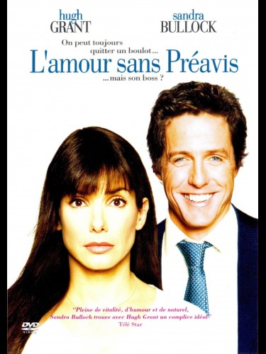 Affiche du film L'AMOUR SANS PREAVIS - Titre original : TWO WEEKS NOTICE